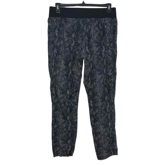 Kyodan Snakeskin Print Joggers Women L Grey Black Activewear Drawstring Pants - Picture 7 of 8